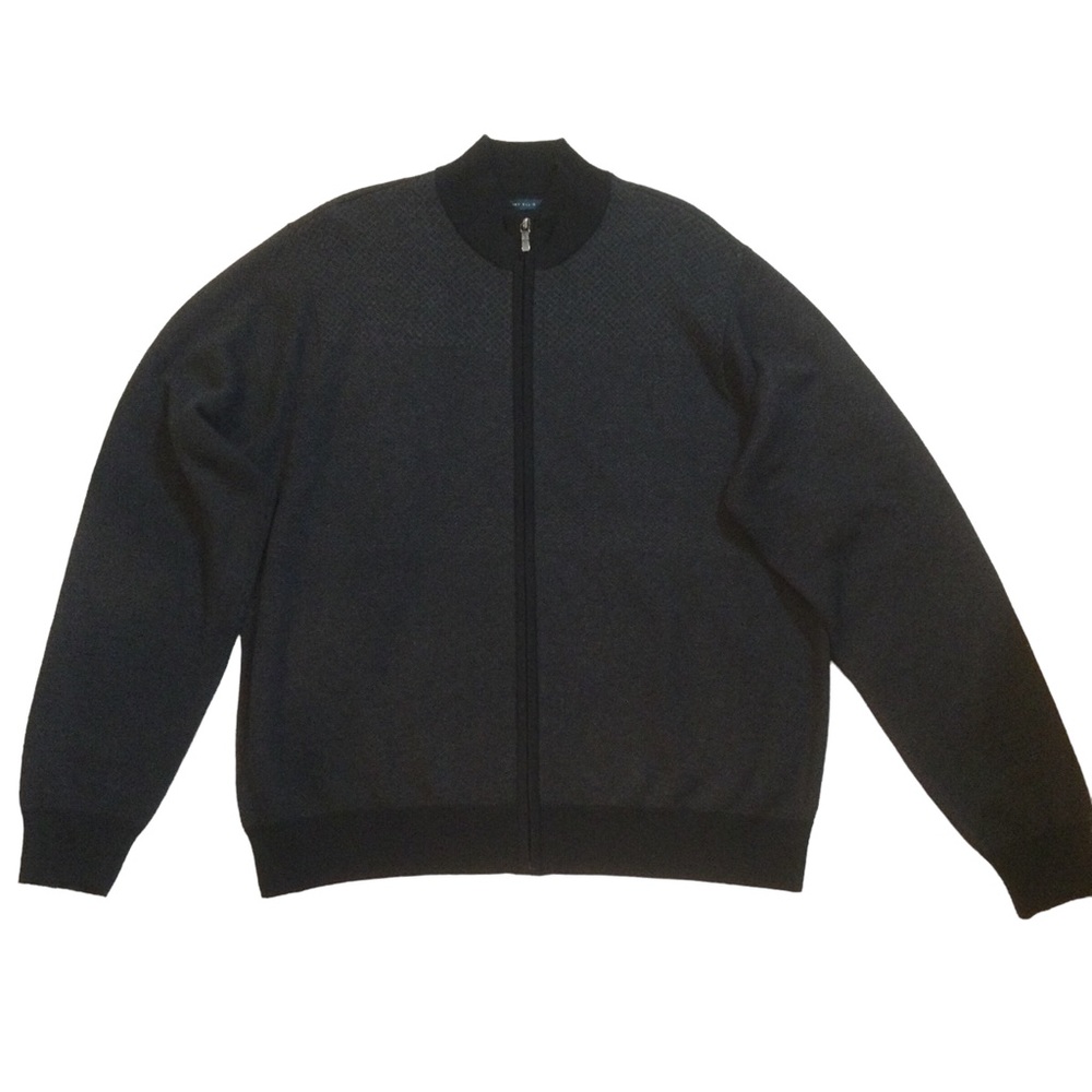 Perry Ellis Full Zip Bomber Style Sweater Jacket Size XXL